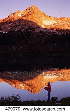 Stock Photography - fisherman at greenstone 
lake, california. 
fotosearch - search 
stock photos, 
pictures, images, 
and photo clipart