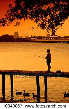 Picture - fishing on pier. 
fotosearch - search 
stock photos, 
pictures, images, 
and photo clipart