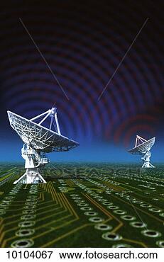 Picture - ground stations 
 sending info. 
fotosearch - search 
stock photos, 
pictures, images, 
and photo clipart