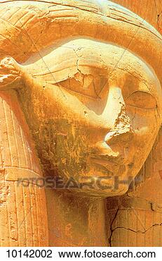 Stock Photo - hathor statue, 
hatshepsuts temple, 
luxor, egypt. 
fotosearch - search 
stock photos, 
pictures, images, 
and photo clipart