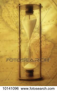 Stock Photo - hourglass and 
map of western 
hemisphere. fotosearch 
- search stock 
photos, pictures, 
images, and photo 
clipart