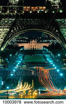 Stock Photo - lower eiffel tower 
at night in paris. 
fotosearch - search 
stock photos, 
pictures, images, 
and photo clipart