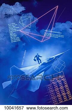 Picture - man riding plane 
in graphics for 
business community. 
fotosearch - search 
stock photos, 
pictures, images, 
and photo clipart