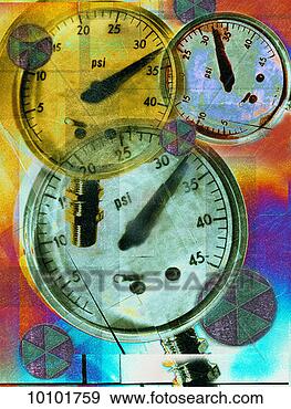 Stock Photograph - pressure gauges. 
fotosearch - search 
stock photos, 
pictures, images, 
and photo clipart
