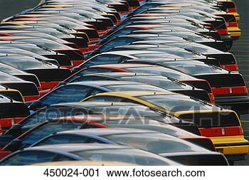 Stock Photography - rows of cars in 
parking lot of 
production plant. 
fotosearch - search 
stock photos, 
pictures, images, 
and photo clipart