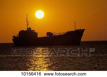 Stock Photo - silhouette of 
ship at sunset. 
fotosearch - search 
stock photos, 
pictures, images, 
and photo clipart