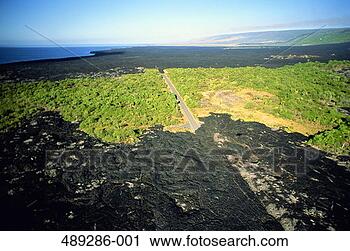 Stock Photography - usa,  hawaii, 
 big island,  
hardened lava 
flow covering 
highway. fotosearch 
- search stock 
photos, pictures, 
images, and photo 
clipart