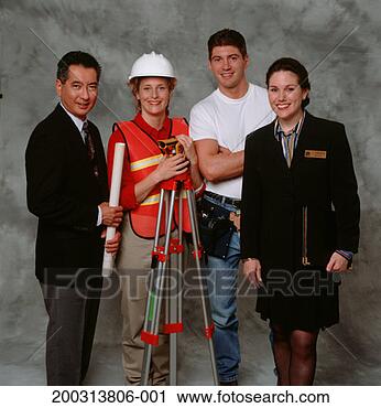 Stock Photography - building company 
professional team 
posing in studio, 
portrait. fotosearch 
- search stock 
photos, pictures, 
images, and photo 
clipart