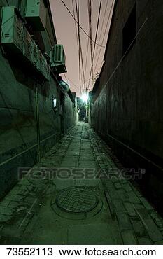 Stock Photo - china, beijing, 
alleyway at night. 
fotosearch - search 
stock photos, 
pictures, images, 
and photo clipart