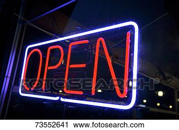 Stock Photography - coffee shop 'open' 
neon sign, close-up. 
fotosearch - search 
stock photos, 
pictures, images, 
and photo clipart