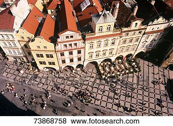 Stock Photo - czech republic, 
prague, old town 
square, aerial 
view. fotosearch 
- search stock 
photos, pictures, 
images, and photo 
clipart
