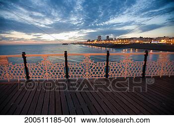 Stock Photography - england, east 
sussex, brighton, 
view from pier, 
dusk. fotosearch 
- search stock 
photos, pictures, 
images, and photo 
clipart