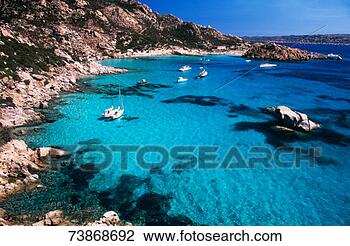Stock Photo - italy, sardinia, 
la maddalena national 
park, seacoast, 
elevated view. 
fotosearch - search 
stock photos, 
pictures, images, 
and photo clipart
