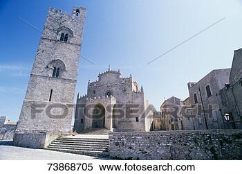 Stock Image - italy, sicily, 
trapani, erice, 
campanile and 
matrice church. 
fotosearch - search 
stock photos, 
pictures, images, 
and photo clipart