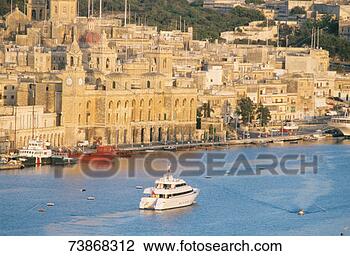 Stock Photo - maltese islands, 
malta, valletta, 
harbor, elevated 
view. fotosearch 
- search stock 
photos, pictures, 
images, and photo 
clipart