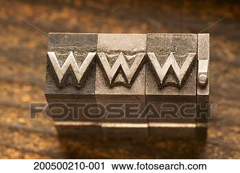 Stock Photography - metal type with 
abbreviation for 
world wide web. 
fotosearch - search 
stock photos, 
pictures, images, 
and photo clipart