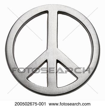 Stock Photography - metal 'peace' 
sign, close-up. 
fotosearch - search 
stock photos, 
pictures, images, 
and photo clipart