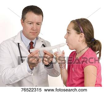 Stock Image - young asthma patient 
(age 8) visits 
the doctor. fotosearch 
- search stock 
photos, pictures, 
images, and photo 
clipart