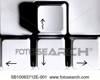 Stock Photography - close-up of computer 
keyboard with 
arrow signs. fotosearch 
- search stock 
photos, pictures, 
images, and photo 
clipart