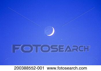 Stock Photography - crescent moon 
and venus. fotosearch 
- search stock 
photos, pictures, 
images, and photo 
clipart