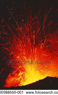 Stock Photography - erupting volcano, 
night. fotosearch 
- search stock 
photos, pictures, 
images, and photo 
clipart