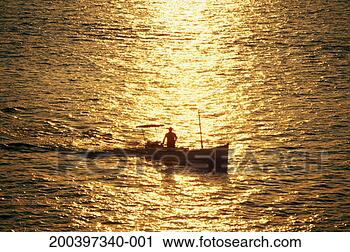 Stock Photography - fisherman in boat, 
silhouette, sunset. 
fotosearch - search 
stock photos, 
pictures, images, 
and photo clipart
