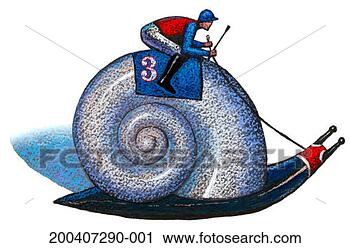 Stock Photography - man riding on 
back of snail. 
fotosearch - search 
stock photos, 
pictures, images, 
and photo clipart