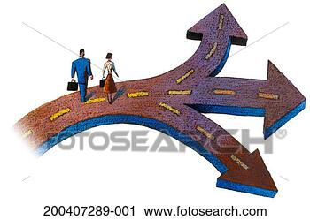 Stock Photography - man and woman 
at fork in road. 
fotosearch - search 
stock photos, 
pictures, images, 
and photo clipart