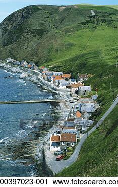 Stock Photography - scotland, grampian, 
aberdeenshire, 
crovie, elevated 
view. fotosearch 
- search stock 
photos, pictures, 
images, and photo 
clipart