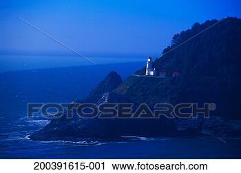 Stock Photography - usa, oregon, haceta 
head lighthouse, 
coast highway 
(digital composite). 
fotosearch - search 
stock photos, 
pictures, images, 
and photo clipart