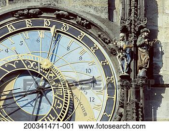 Stock Photography - czech republic, 
prague, town hall, 
astronomical clock 
face, close-up. 
fotosearch - search 
stock photos, 
pictures, images, 
and photo clipart