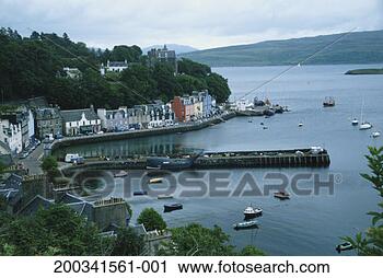 Stock Photography - scotland, strathclyde, 
isle of mull, 
tobermory harbor. 
fotosearch - search 
stock photos, 
pictures, images, 
and photo clipart