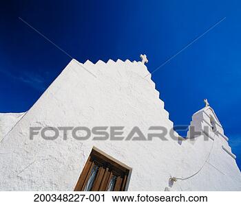 Stock Photography - greece, mykonos 
island, mykonos, 
whitewashed church. 
fotosearch - search 
stock photos, 
pictures, images, 
and photo clipart