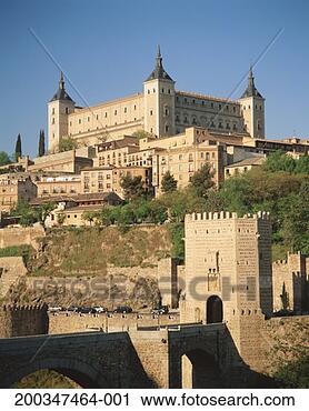 Stock Photography - spain, castilla 
la mancha, toledo, 
alcazar in background. 
fotosearch - search 
stock photos, 
pictures, images, 
and photo clipart