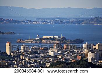 Stock Photography - usa, california, 
san francisco, 
alcatraz island, 
elevated view. 
fotosearch - search 
stock photos, 
pictures, images, 
and photo clipart