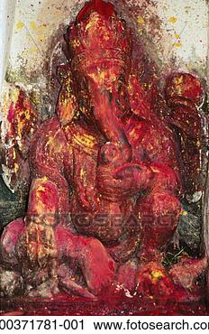 Stock Photography - nepal, kathmandu, 
carving depicting 
ganesh, close-up. 
fotosearch - search 
stock photos, 
pictures, images, 
and photo clipart