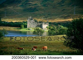 Stock Photography - scotland, strathclyde, 
loch awe, kilchurn 
castle ruins. 
fotosearch - search 
stock photos, 
pictures, images, 
and photo clipart