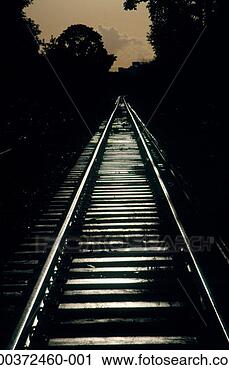 Stock Photography - sunlight on railway 
track, dusk. fotosearch 
- search stock 
photos, pictures, 
images, and photo 
clipart