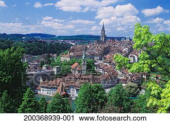 Stock Photography - switzerland, berne 
canton, berne, 
cityscape, elevated 
view. fotosearch 
- search stock 
photos, pictures, 
images, and photo 
clipart