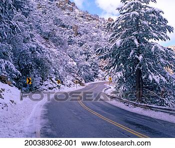 Stock Photography - usa, arizona, 
santa catalina 
mountains, mt 
lemmon highway 
and snow. fotosearch 
- search stock 
photos, pictures, 
images, and photo 
clipart
