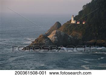 Stock Photography - usa, oregon, heceta 
head lighthouse 
and pacific ocean. 
fotosearch - search 
stock photos, 
pictures, images, 
and photo clipart