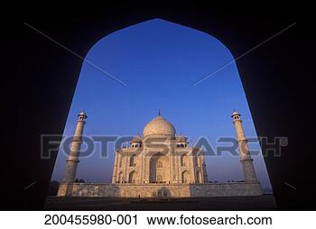 Stock Photography - india, uttar pradesh, 
agra, taj mahal, 
view through arch. 
fotosearch - search 
stock photos, 
pictures, images, 
and photo clipart