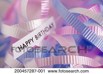 Stock Photography - ribbon with happy 
birthday message, 
close-up. fotosearch 
- search stock 
photos, pictures, 
images, and photo 
clipart
