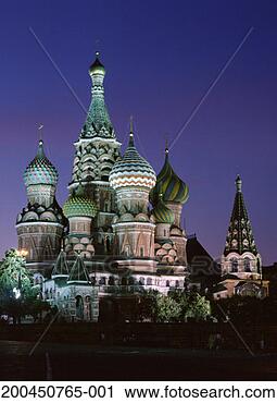 Stock Photography - russia, moscow, 
red square, st 
basil's cathedral, 
dusk. fotosearch 
- search stock 
photos, pictures, 
images, and photo 
clipart