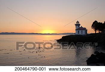 Stock Photography - usa, washington 
state, san juan 
island, lighthouse, 
sunset. fotosearch 
- search stock 
photos, pictures, 
images, and photo 
clipart