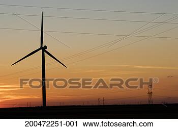 Stock Photography - france, lion en 
beauce, silhouette 
of windmill and 
pylons, dusk. 
fotosearch - search 
stock photos, 
pictures, images, 
and photo clipart