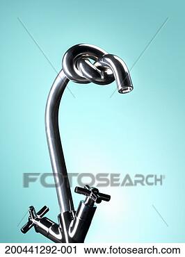 Stock Photography - tap with knot 
tied in it, close-up. 
fotosearch - search 
stock photos, 
pictures, images, 
and photo clipart