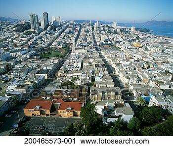 Stock Photography - usa, california, 
san francisco, 
cityscape at sunrise, 
elevated view. 
fotosearch - search 
stock photos, 
pictures, images, 
and photo clipart