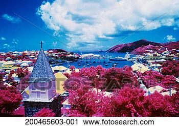 Stock Photography - west indies, antilles, 
saint barthelemy, 
gustavia harbor 
(infrared). fotosearch 
- search stock 
photos, pictures, 
images, and photo 
clipart