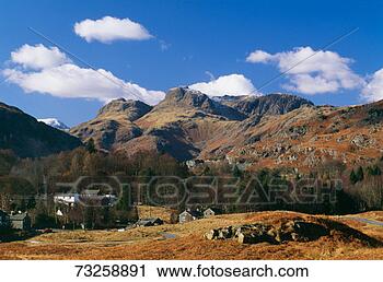 Stock Photography - england, cumbria, 
lake district, 
elterwater and 
langdale pikes. 
fotosearch - search 
stock photos, 
pictures, images, 
and photo clipart